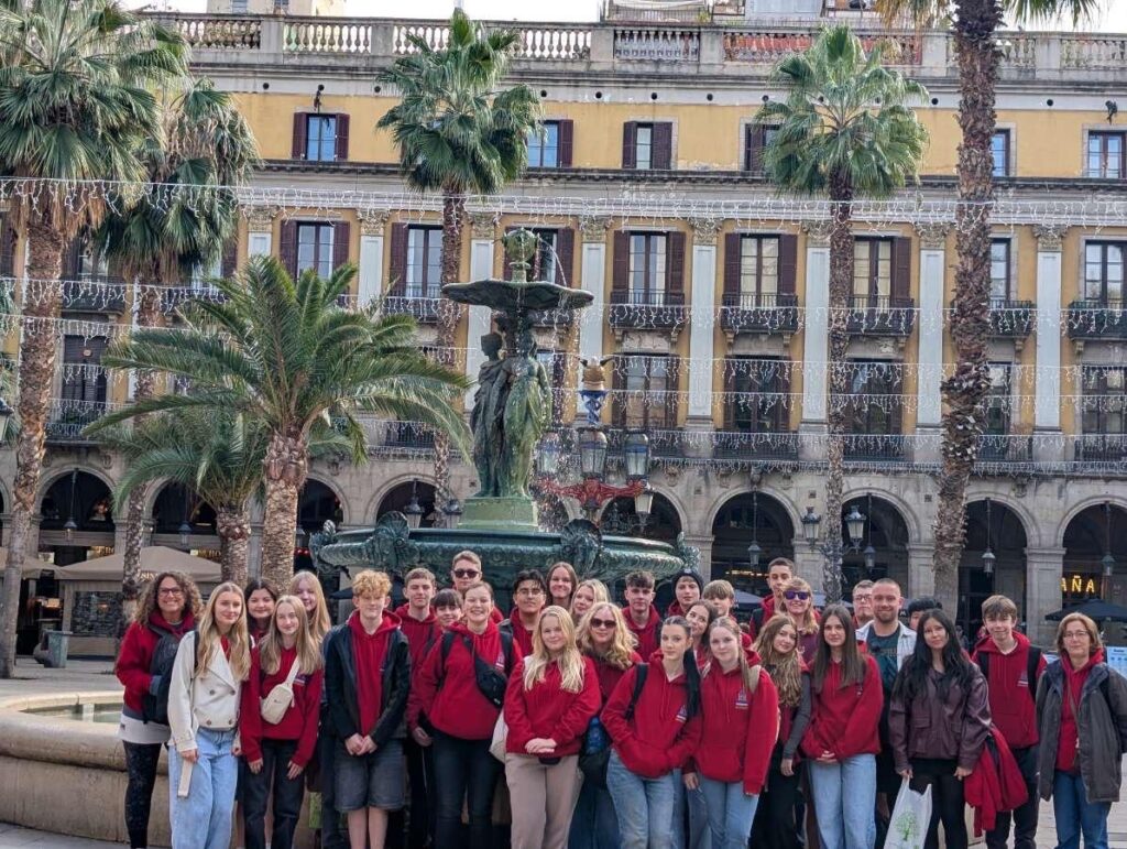 Hans Price students explore the sights of Barcelona